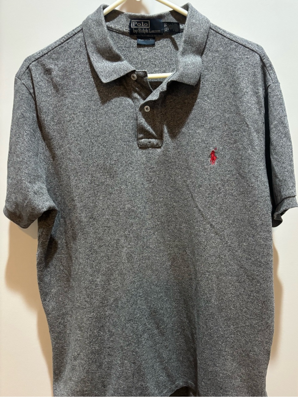 Polo by Ralph Lauren Gray Heather Short-Sleeve Polo with Red Pony